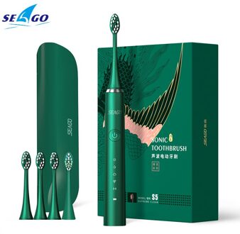 Seago Sonische Elektrische Tandenborstel 5 Modi Waterdichte Fasth Hoofd Volwassen Borstel Usb Opladen S2 Paar S5-SJLv