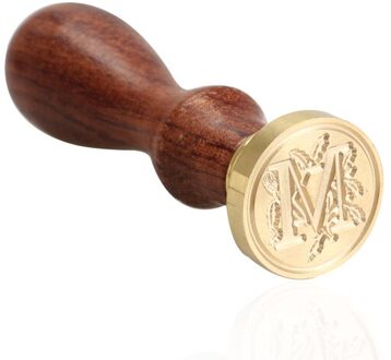 Sealing Wax Classic Initial Wax Seal Stamp Alfabet Letter M Retro Hout