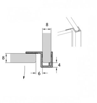 Sealskin Afdichtprofiel Sealskin I Am Voor Zijwand 6-8 mm Transparant
