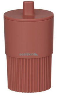 Sealskin Badkameropberger Brave - Opbergbox - Met Deksel - Donkerroze - 7,5x13,4x7,5cm