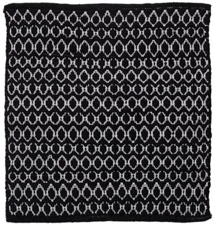 Sealskin Badmat Boho 60x60 cm Polyester / Katoen Zwart