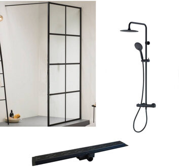 Sealskin Combi Deal Inloopdouche Mat Zwart