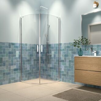 Sealskin Douche Hoekinstap Inc 100 X 200cm - Chroom Profiel - 8 Mm Helder Glas