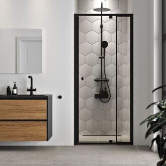 Sealskin Douchedeur Hooked - Draaideur - 90x200cm - 6mm Veiligheidsglas - Mat Zwart