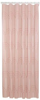 Sealskin Douchegordijn Brave 180x200 cm PEVA Donkerroze / Wit