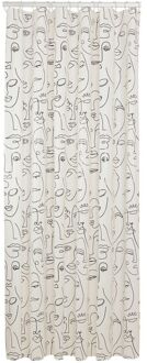 Sealskin Douchegordijn Mind 180x200 cm PEVA Zwart / Wit