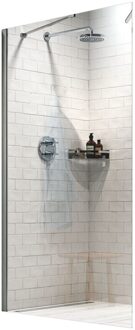 Sealskin Douchewand Hooked Omkeerbaar 90x200 cm Zilver