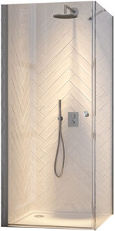 Sealskin get wet Hooked draaideur 100x100cm met zijwand 6mm veiligheidsglas zilver hoogglans