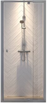 Sealskin get wet Hooked draaideur 100x200cm voor nis 6mm veiligheidsglas zilver hoogglans