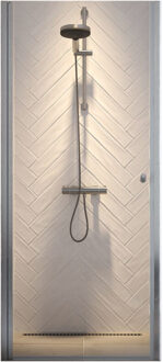 Sealskin get wet Hooked draaideur 100x200cm voor nis 6mm veiligheidsglas zilver hoogglans