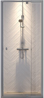 Sealskin get wet Hooked draaideur 100x200cm voor nis 6mm veiligheidsglas zilver hoogglans