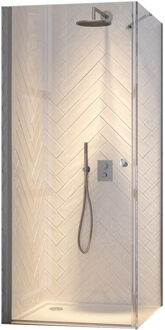 Sealskin get wet Hooked draaideur 90x90cm met zijwand 6mm veiligheidsglas zilver hoogglans