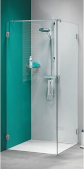 Sealskin Get Wet I AM zijwand 100x200cm roestvrij staal helder glas voorzien van sealglas