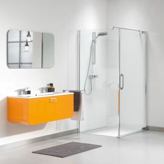 Sealskin Get Wet Impact douchecabine 90x90x195cm met swingdeur chroom zilver hoogglans helder glas