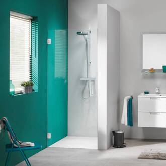 Sealskin I AM Draaideur 70x200cm voor nis RVS (look) 8mm helder veiligheidsglas metantikalk