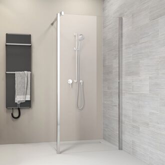 Sealskin Inloopdouche Code 89,5x197cm - Zilver Hoogglans Profiel - 6 Mm Veiligheidsglas