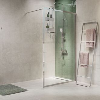 Sealskin Inloopdouche Contour Type A3 - 118x200cm - Helder Veiligheidsglas - Zilver Hoogglans