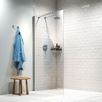 Sealskin Inloopdouche Hooked 75x200cm - Zilver Profiel - 6 Mm Helder Glas