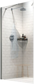 Sealskin Inloopdouche Hooked 90 X 200cm - Zilver Profiel - 6 Mm Helder Glas