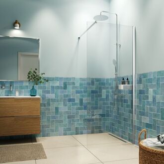 Sealskin Inloopdouche Inc A3 100x200cm - Zilver Profiel - 8 Mm Helder Glas