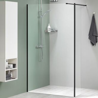 Sealskin Inloopdouche Mix&match 118x200cm - Mat Zwart Profiel - 8 Mm Helder Glas