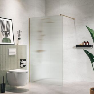 Sealskin Inloopdouche Mix & Match 138x200cm - Goud Profiel - 8 Mm Geribbeld Glas