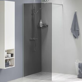 Sealskin Inloopdouche Mix&match 98x200cm - Geborsteld Rvs Profiel - 8 Mm Grijs Veiligheidsglas