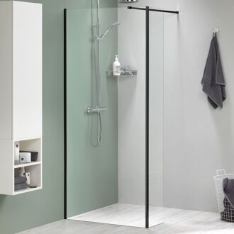 Sealskin Inloopdouche Mix&match 98x200cm - Mat Zwart Profiel - 8 Mm Helder Glas