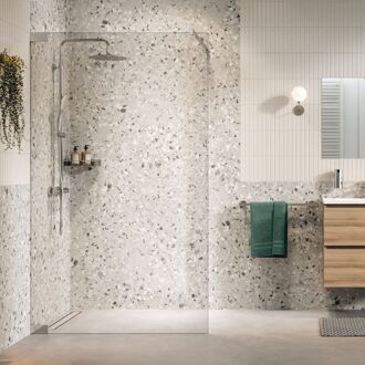 Sealskin Inloopdouche Pure Type A3 120x200 cm Helder Glas Antikalk Zilver Hoogglans