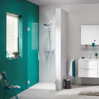 Sealskin Nisdeur by Sealskin 'I AM' 80x200 cm Pendeldeuren RVS Helder Glas Antikalk