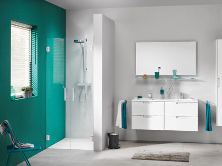 Sealskin Nisdeur 'I Am' 90X200 cm Pendeldeuren Chroom/Zilver Helder Glas Antikalk