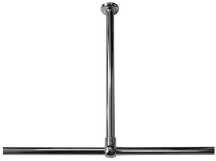 Sealskin Seallux Douchegordijnstangset - Chroom Zilver