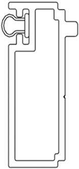 Sealskin Verbredingsprofiel Inc - 200cm Hoog - 1cm Breed - Zwart