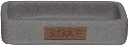 Sealskin zeepschaal Pierra - Polyresin - Grijs