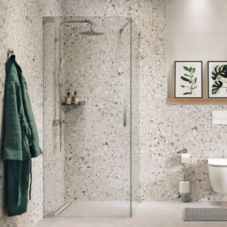 Sealskin Zijwand Pure Voor Combinatie Met Draaideur 120x200 cm Helder Glas Antikalk Zilver Hoogglans