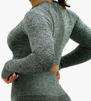 seamless crop top - Grijs - L