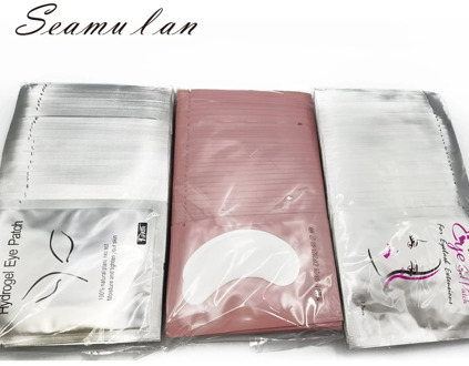 SEAMULAN 50/100 Pairs/Lot Patches for Eyelash Extension Under Eye Pads Paper Patches Pink Lint free Stickers for False Eyelashes