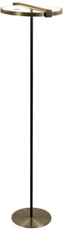 Searchlight Aerial LED vloerlamp, messing/zwart, staal, silicone gesatineerd messing, zwart, wit
