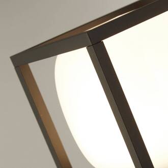 Searchlight Athene LED tuinpadverlichting, IP54, zwart, hoogte 65 cm, metaal zwart, opaalwit