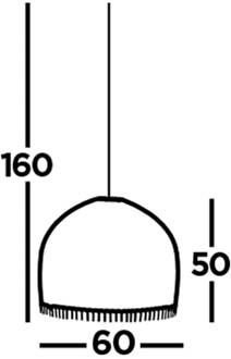 Searchlight Bali hanglamp, Ø 60 cm, bamboe, licht hout, E27