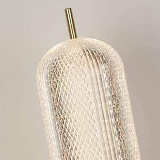 Searchlight Capsule LED tafellamp, messingkleurig, ijzer, acryl messing, transparant