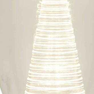 Searchlight Cyclone LED tafellamp, chroom/helder, glas, 20,5 cm hoog chroom, helder