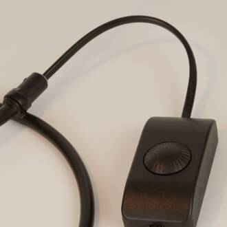 Searchlight Dulwich tafellamp, dimbaar, zwart, metaal, 57 cm, E27