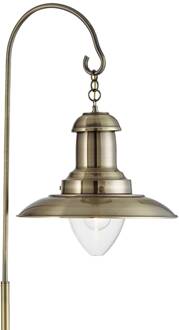 Searchlight Fisherman vloerlamp, metaal, antiek messing kleur, E27, 161 cm