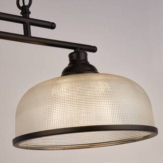 Searchlight Hanglamp Bistro 3-lamps, zwart mat zwart, transparant