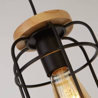 Searchlight Hanglamp Cage II 1-lamp bruin, zwart