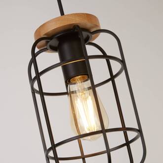 Searchlight Hanglamp Cage II 3-lamps bruin, zwart