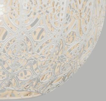 Searchlight Hanglamp Chalina, crème, metaal, Ø 23 cm, E27