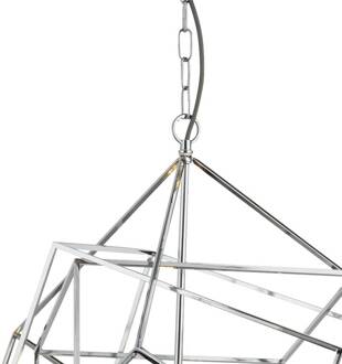 Searchlight Hanglamp Cube met kooikap chroom