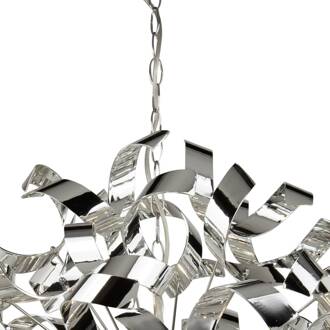 Searchlight Hanglamp Curls, 6-lamps chroom